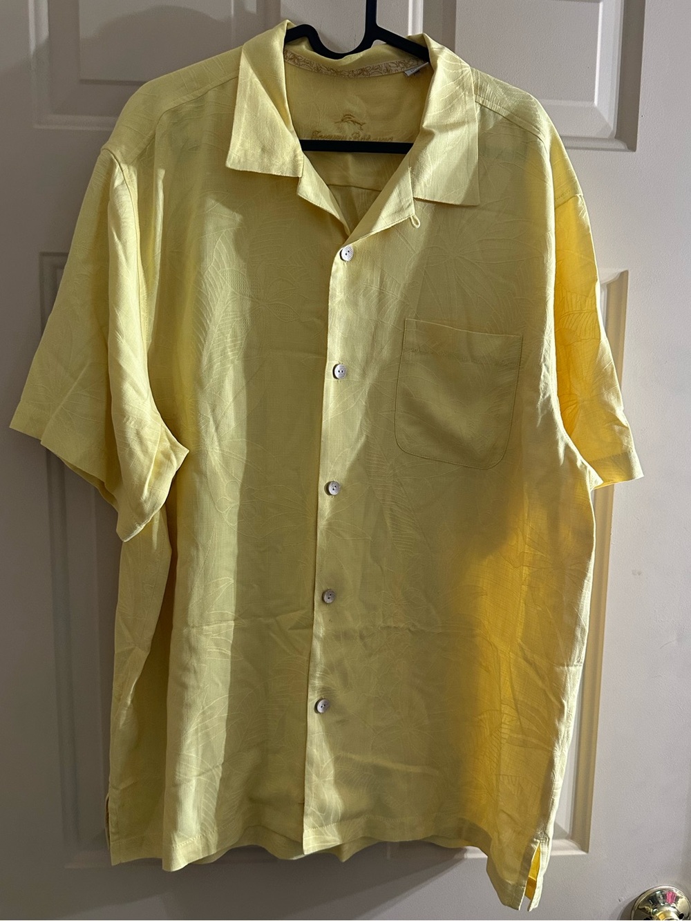 Tommy Bahama Yellow Short-Sleeve Camp Shirt